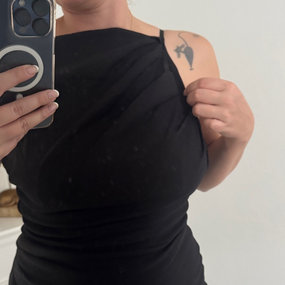 Zara Chic Black Midi Dress - Picture 2 of 5